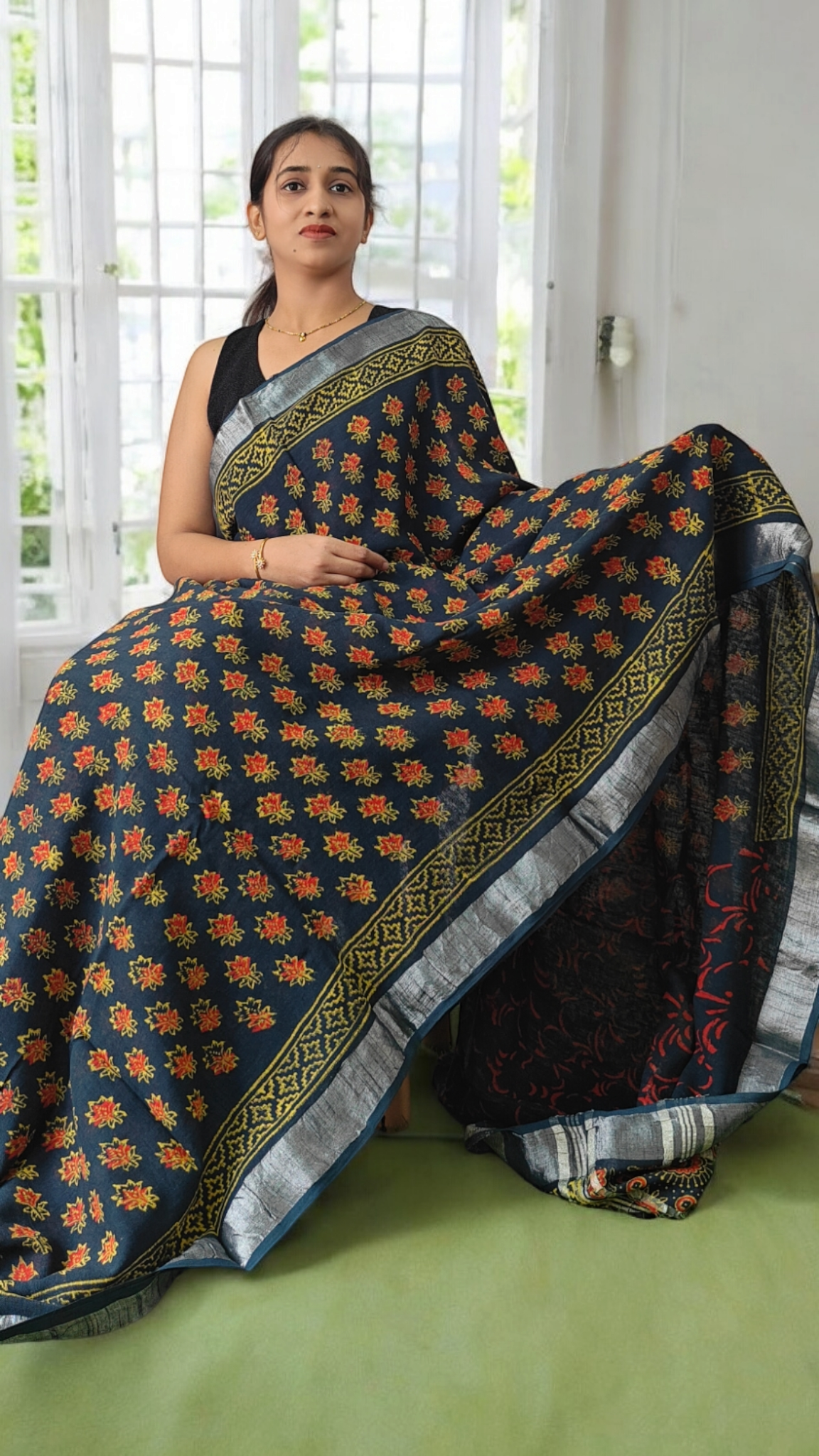 Aarna Green Lenin Saree